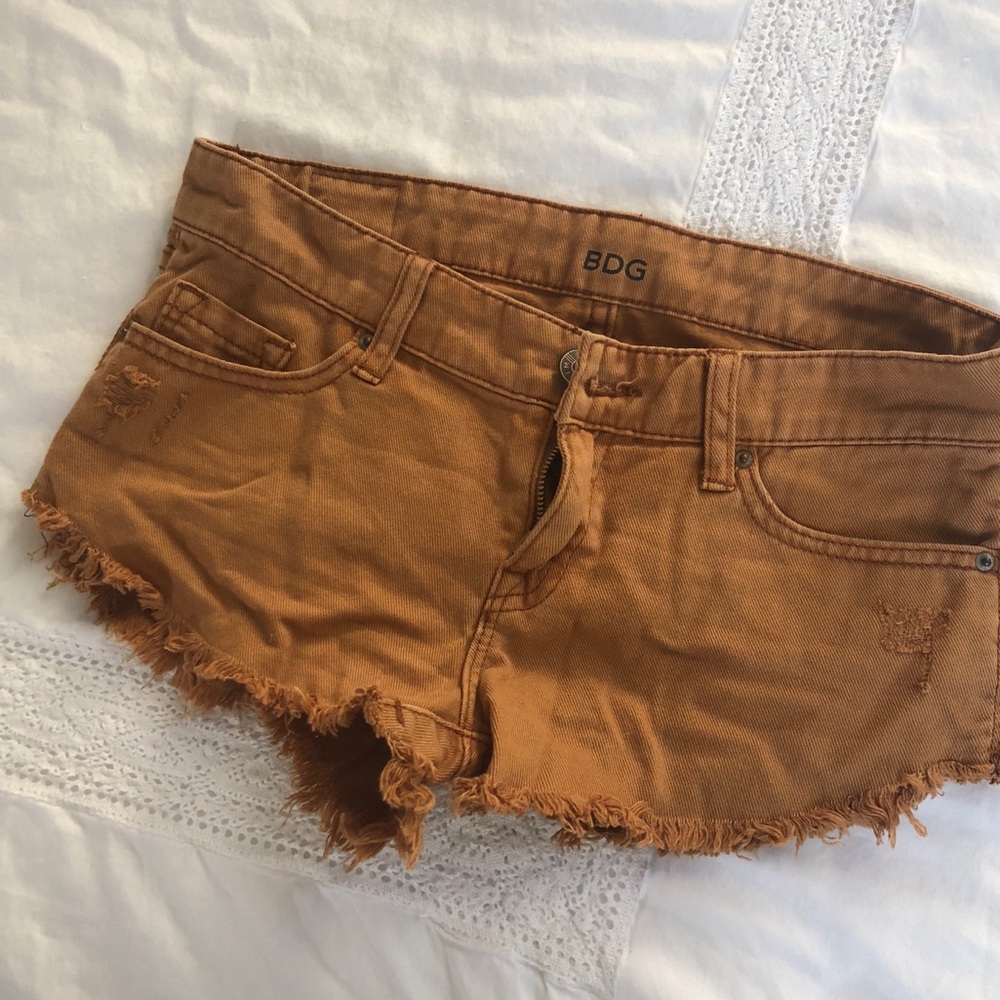 Urban Outfitters rust denim shorts